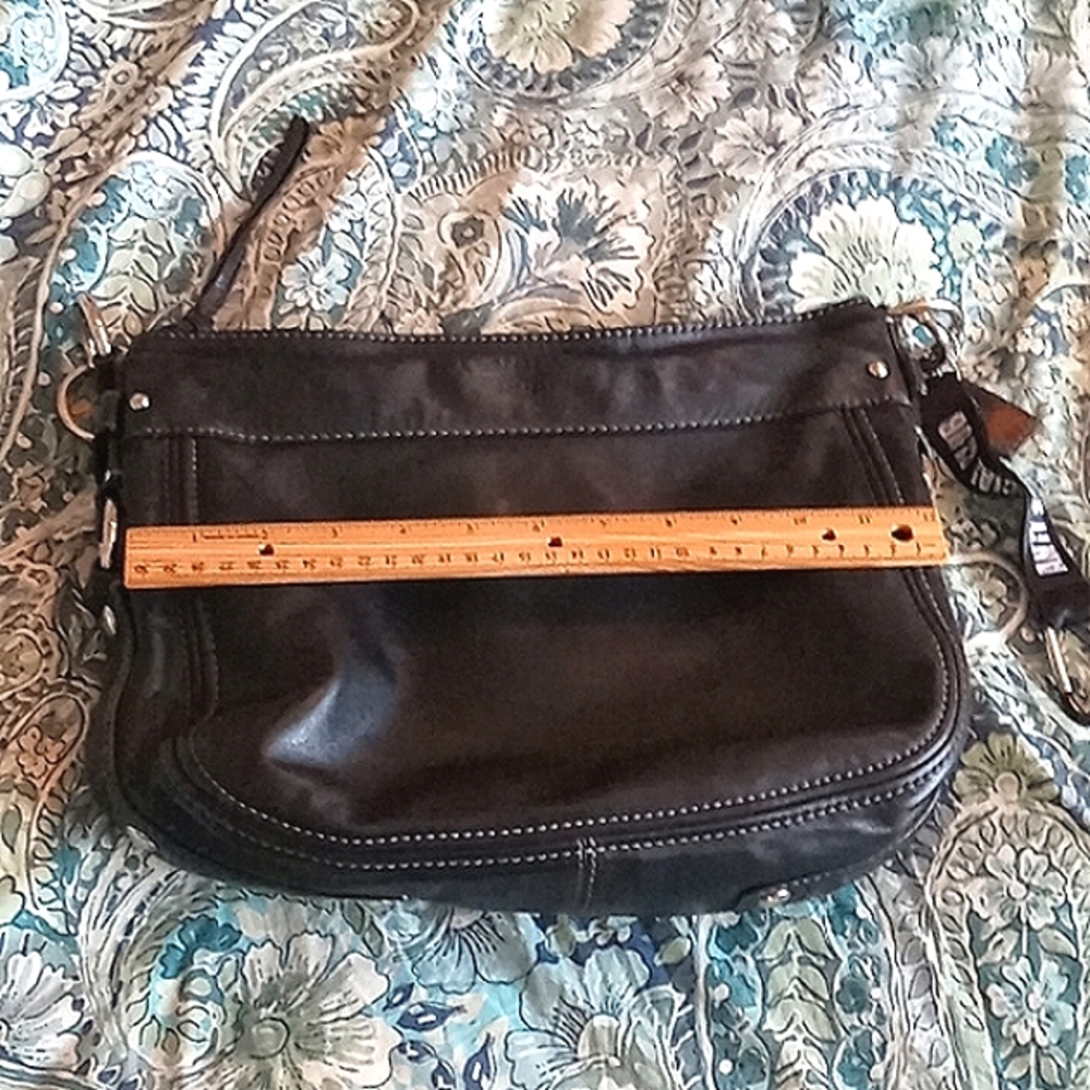 🖤 COACH Black Genuine Leather Hobo Style Shoulder Purse - Picture 15 of 16